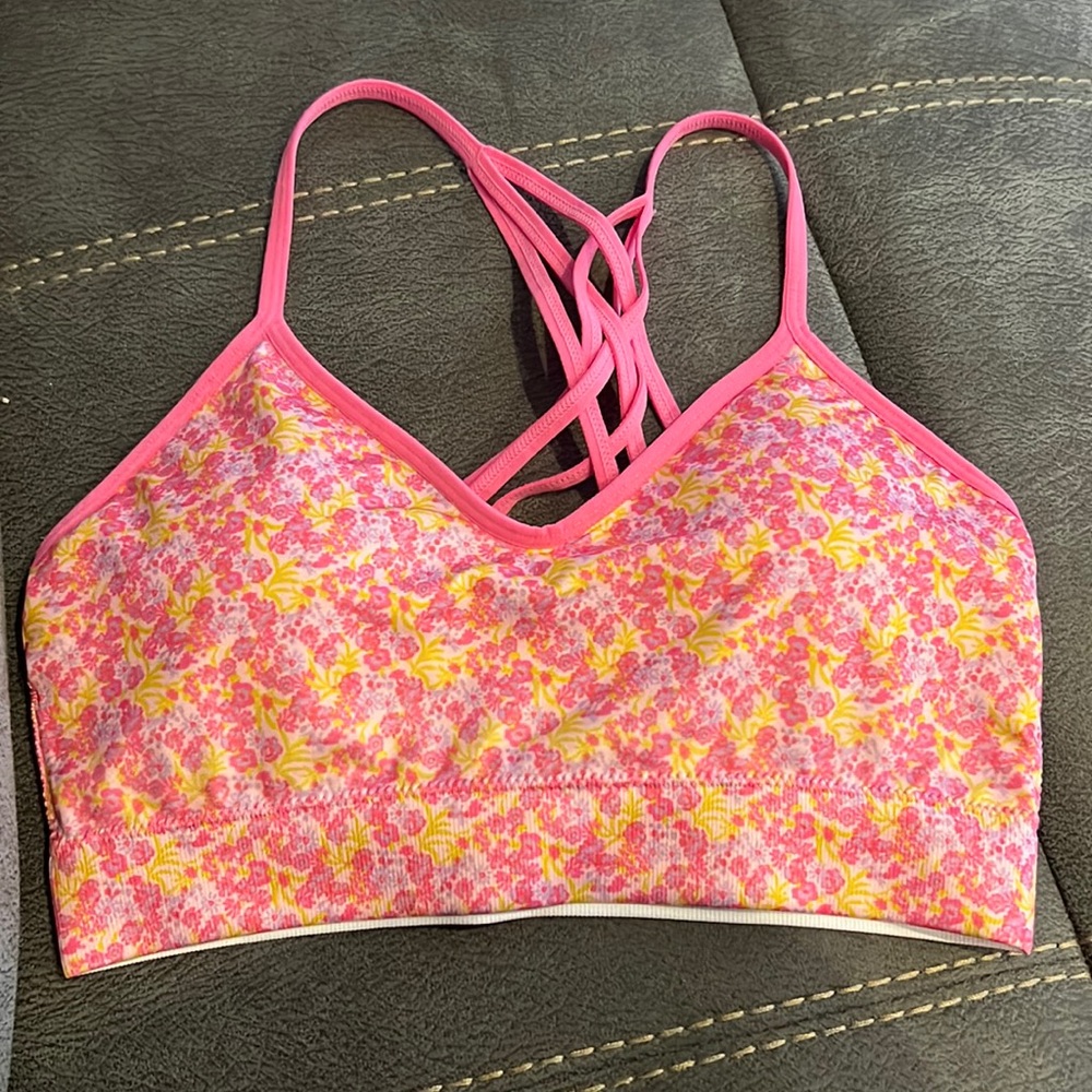 Arizona Juniors pink strappy back bralette size M. New